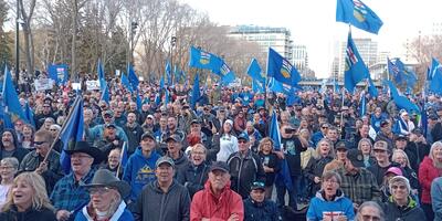 manifestacja w Edmonton