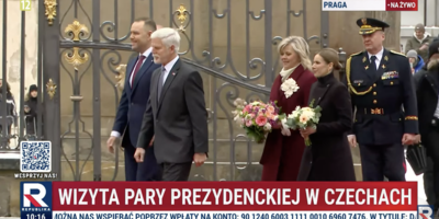 Prezydent Karol Nawrocki rozpoczął wizytę w Czechach od uroczystego powitania na Zamku Praskim