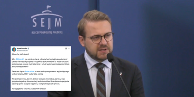Jacek Ozdoba żąda wyjaśnień od Naczelnej Izby Lekarskiej