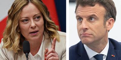 Giorgia Meloni i Emmanuel Macron