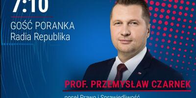 Przemysław Czarnek był gościem Radia Republika