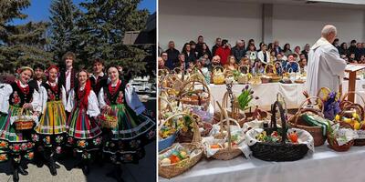święcenie pokarmów w polskiej parafii w Calgary
