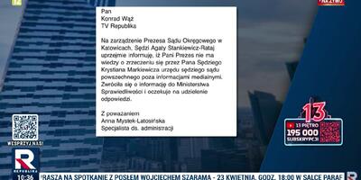 Sąd w Katowicach o Markiewiczu