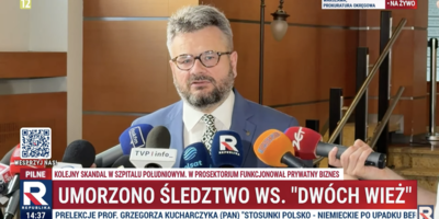 Rzecznik prasowy Prokuratury Okręgowej w Warszawie prokurator Piotr Skiba podczas briefingu w siedzibie prokuratury w Warszawie