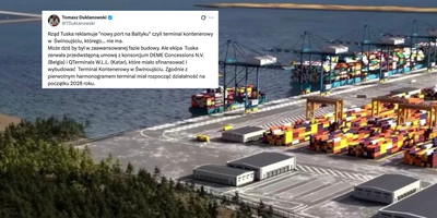 Duklanowski o terminalu w Świnoujściu