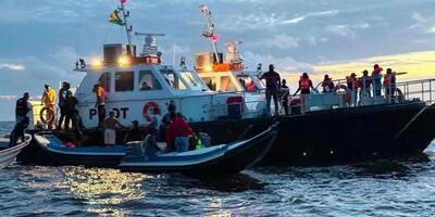 akcja ratunkowa po wywróceniu się promu MV Barima