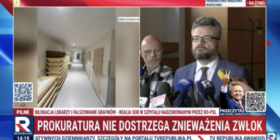 Rzecznik prasowy Prokuratury Okręgowej w Warszawie prokurator Piotr Skiba podczas briefingu w siedzibie prokuratury w Warszawie