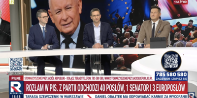 Rozłam PiS i ceny paliw w debacie Republiki