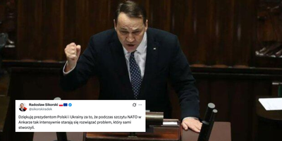 Sikorski tłumaczy wpis