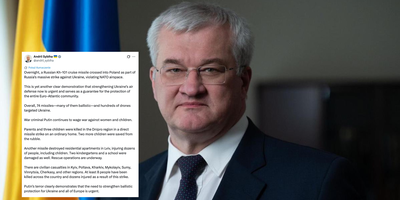 Ukraiński minister: rakieta Ch-101 naruszyła granicę Polski