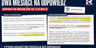 Wybrane fragmenty odpowiedzi Wojewódzkiego Szpitala Specjalistycznego im. NMP w Częstochowie oraz Śląskiego Urzędu Wojewódzkiego i Wojewody Śląskiego.