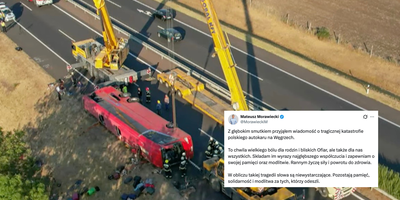Morawiecki zabrał głos po tragedii polskiego autokaru na Węgrzech: "To chwila wielkiego bólu"