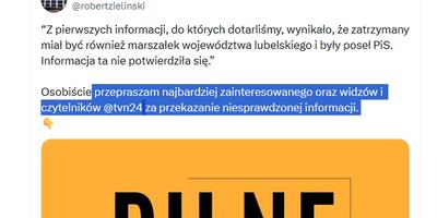 kolejne przeprosiny z redakcji TVN24