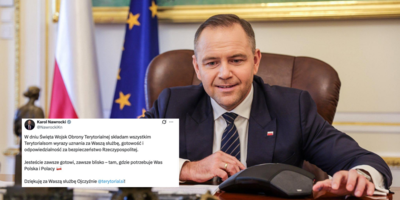 Karol Nawrocki z życzeniami dla żołnierzy WOT