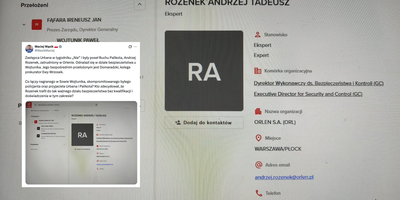 Maciej Wąsik o zatrudnieniu Andrzeja Rozenka w Orlenie
