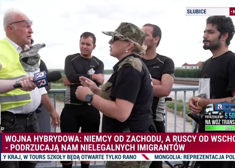Słubice - most, imigranci