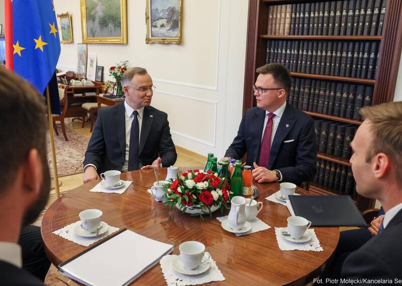 Duda Hołownia w Sejmie