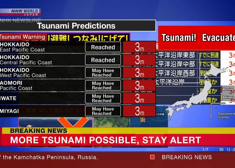 japoński nadawca publiczny NHK ostrzega przed tsunami