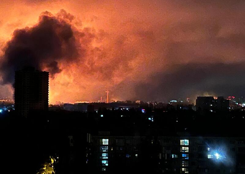 nalot dronów na Ukrainę