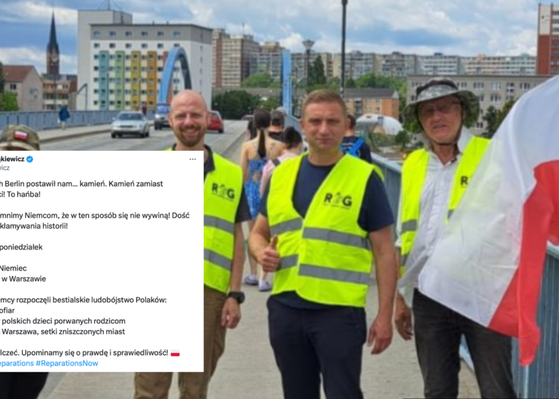 Bąkiewicz o reparacjach