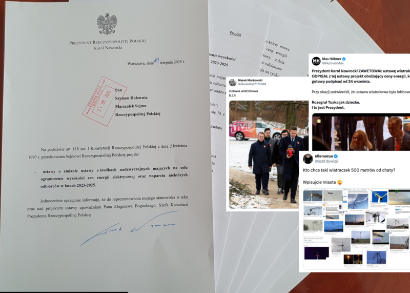 Internauci chwalą prezydenta za weto ustawy wiatrakowej