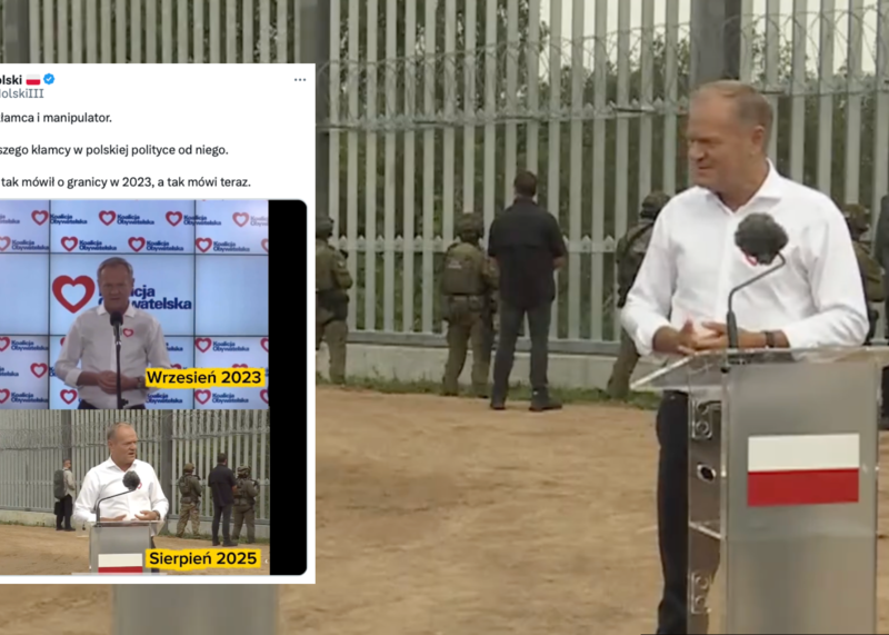 Tusk przyłapany na hipokryzji