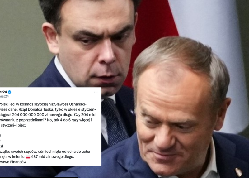 Tusk zadłuża Polskę w rekordowym tempie Tusk zadłuża Polskę w rekordowym tempie