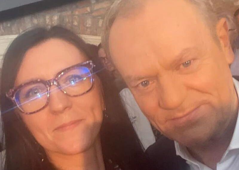 Sylwia Cisoń i Donald Tusk