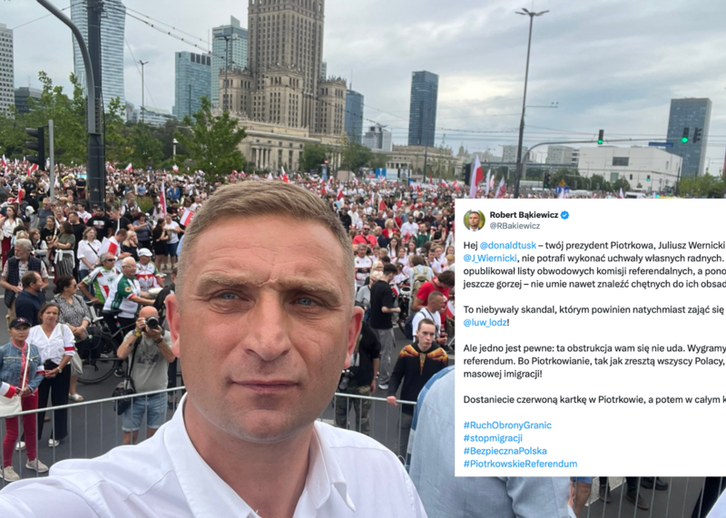 Bąkiewicz: Skandal w Piotrkowie z referendum Bąkiewicz: Skandal w Piotrkowie z referendum