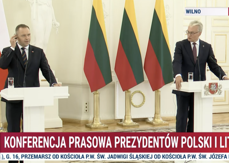 Rozpoczyna się konferencja prasowa prezydentów Polski i Litwy