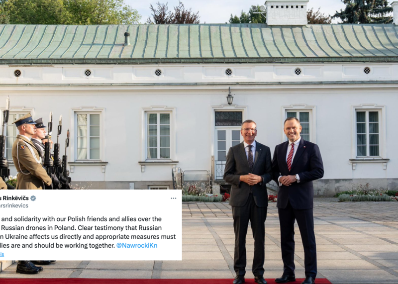 Prezydent Łotwy solidarny z Polską