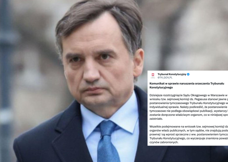 TK ostro o decyzji sądu ws. Ziobry
