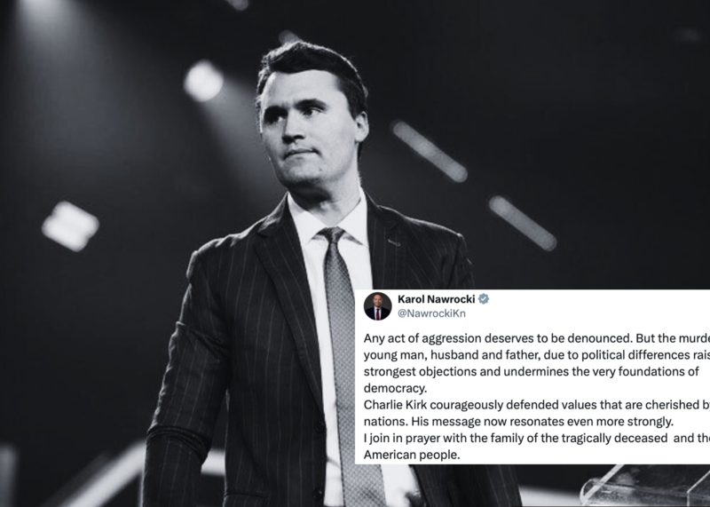 Nawrocki reaguje na morderstwo Charliego Kirka