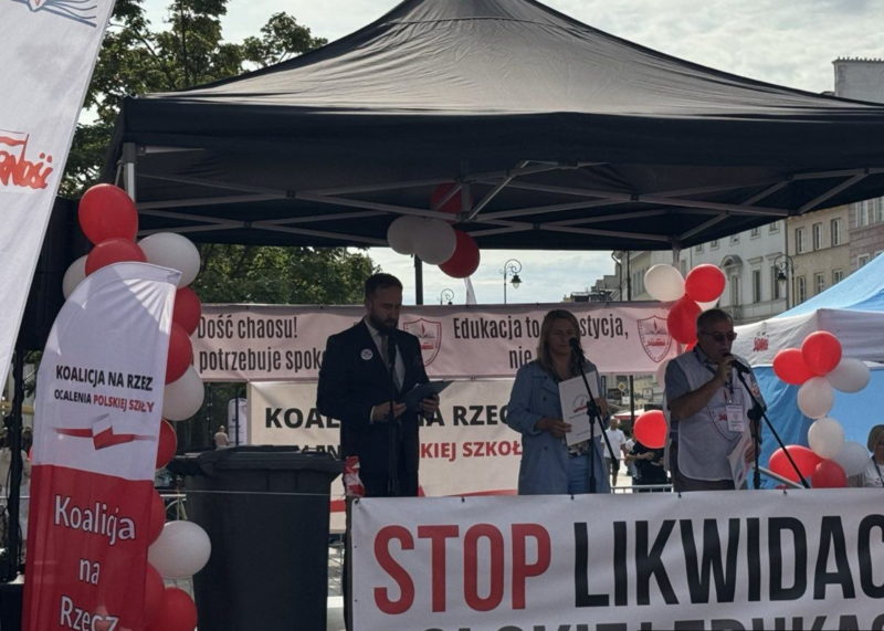Protest przeciwko zmianom w edukacji