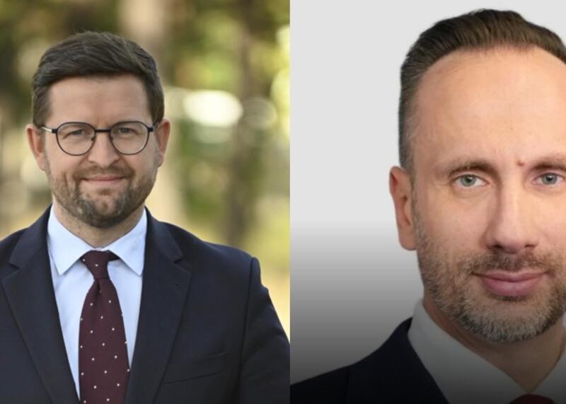 Posłowie Andrzej Śliwka i Janusz Kowalski po kontroli w Ministerstwie Rolnictwa