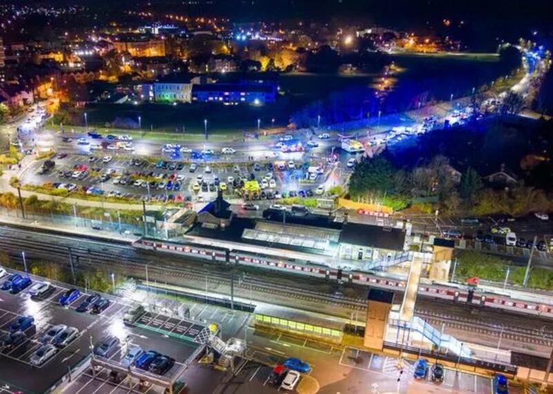 akcja policyjna na stacji Huntingdon