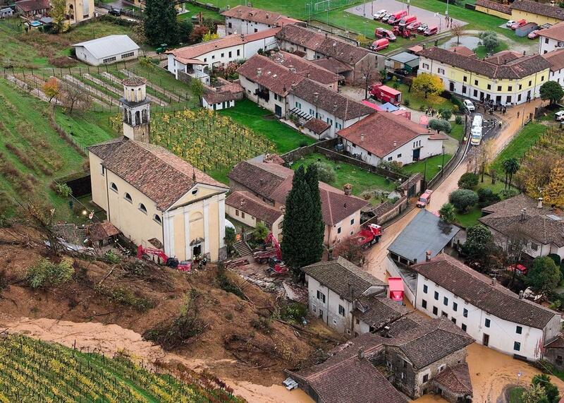 lawina błotna we Włoszech