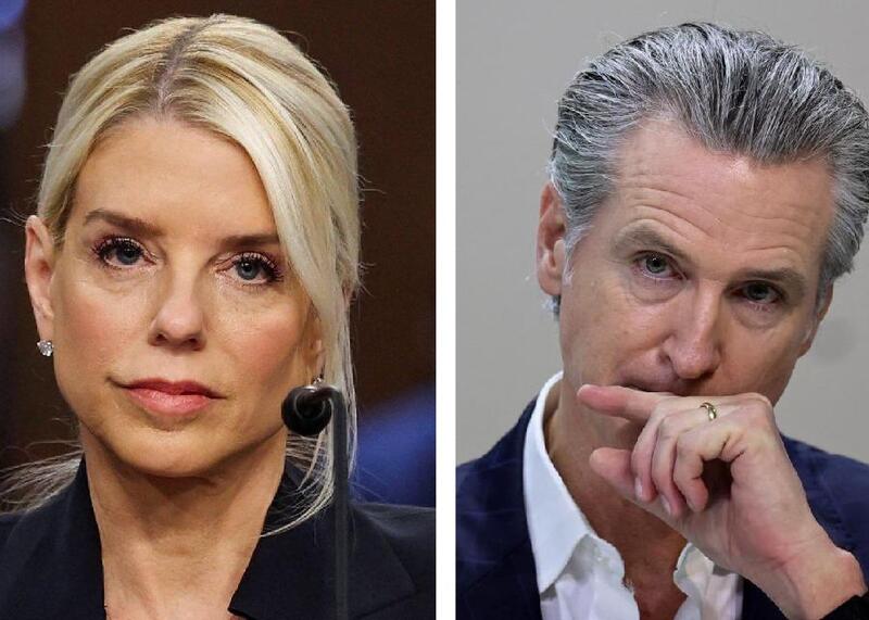 Pam Bondi i Gavin Newsom