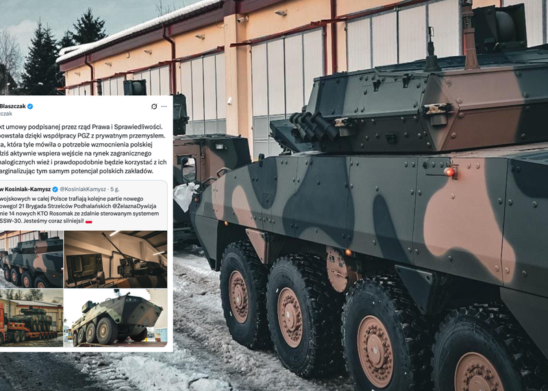 Błaszczak punktuje władzę i przypomina, kto podpisał umowę ws. Rosomaków