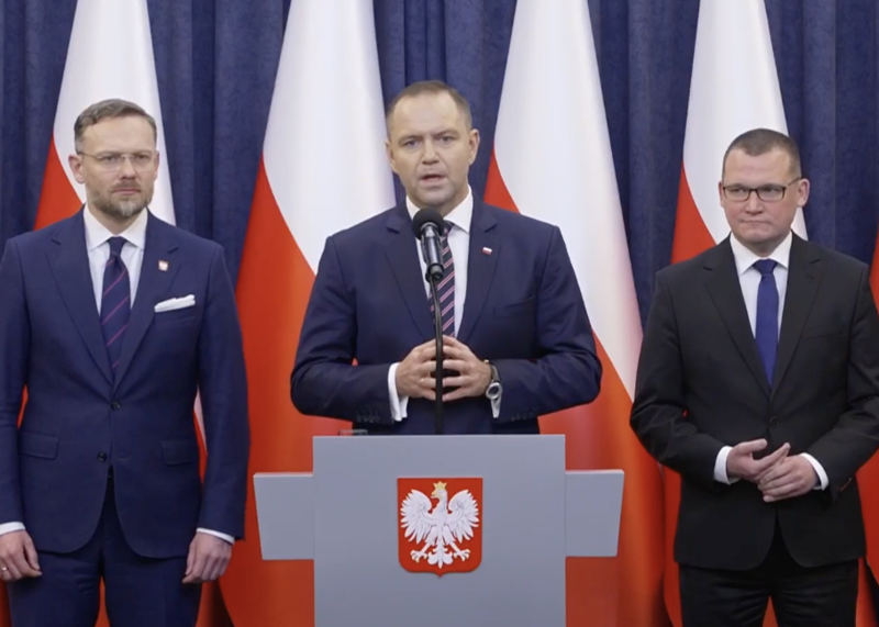 Karol Nawrocki, Zbigniew Bogucki i Paweł Szefernaker