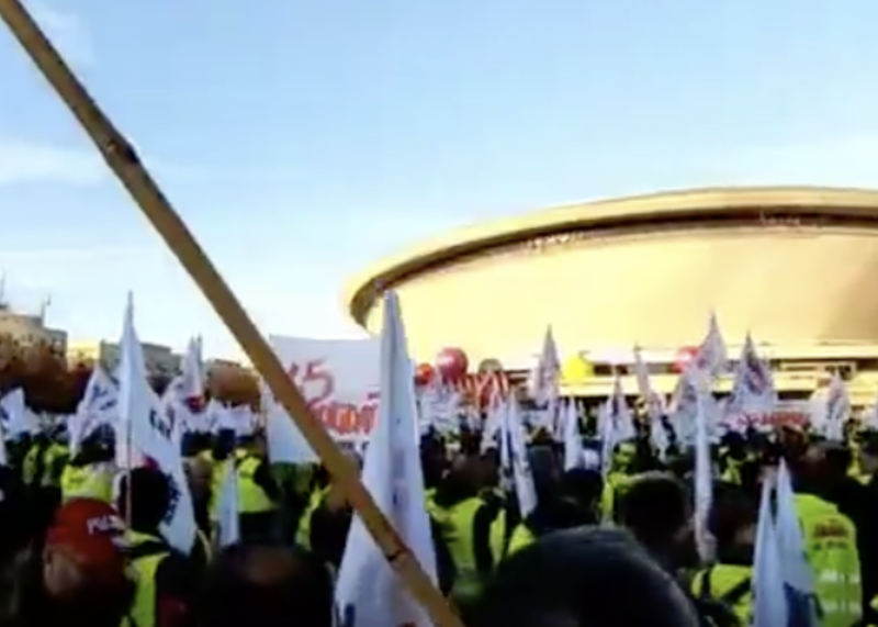 Związkowcy w Katowicach przeciwko Zielonemu Ładowi