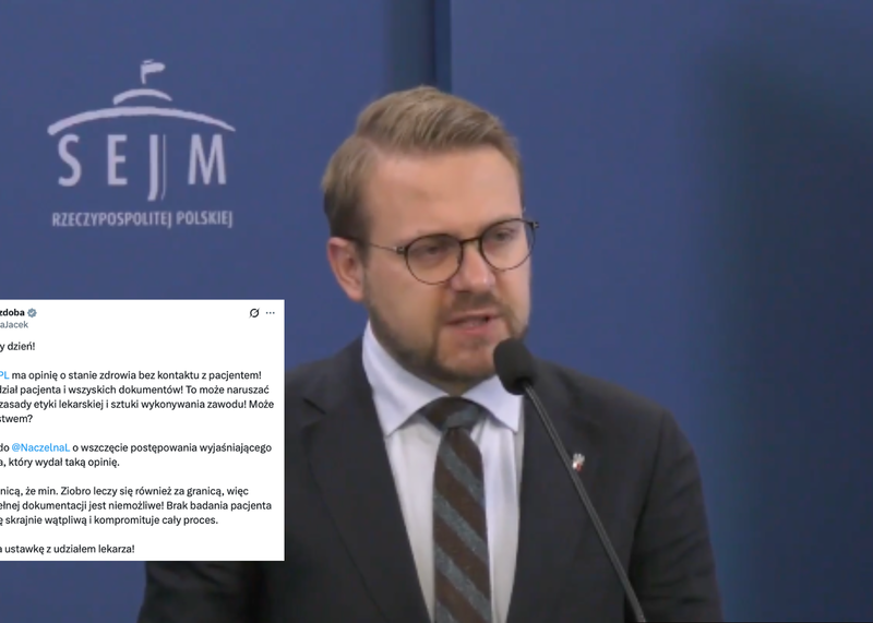 Jacek Ozdoba żąda wyjaśnień od Naczelnej Izby Lekarskiej