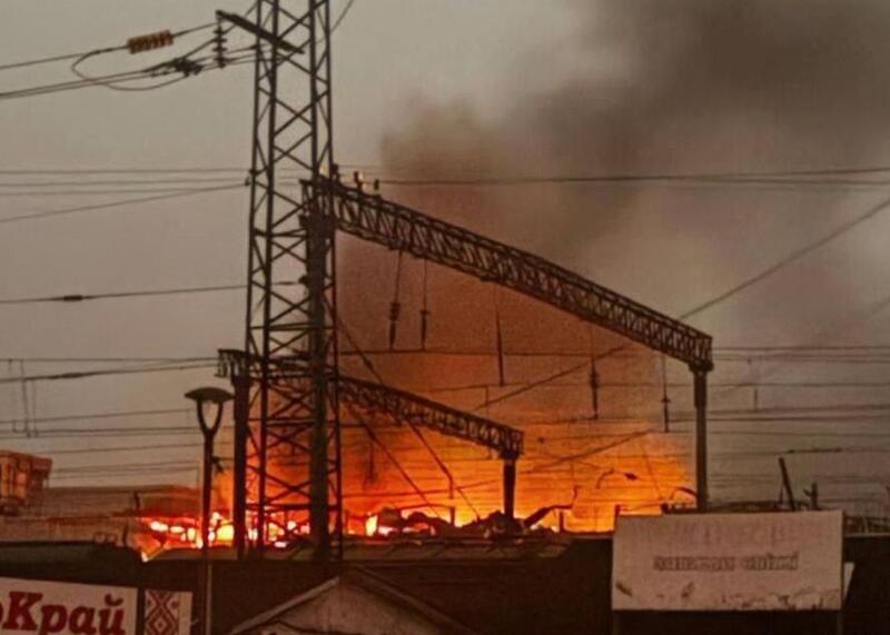 ukraińska stacja kolejowa