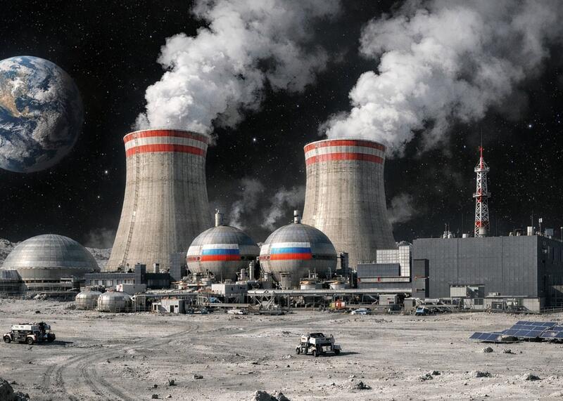 elektrownia jądrowa na Księżycu - AI