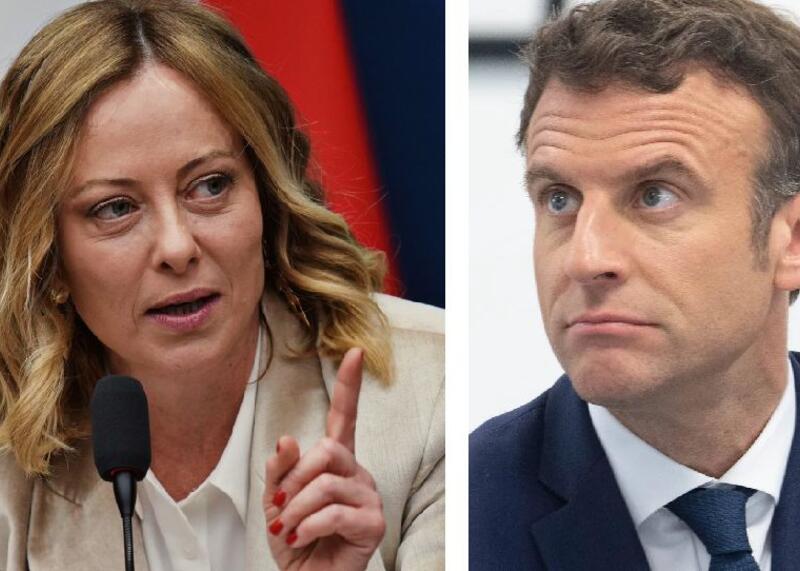Giorgia Meloni i Emmanuel Macron
