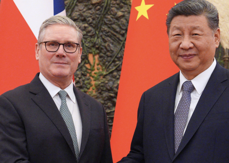 Keir Starmer i Xi Jinping