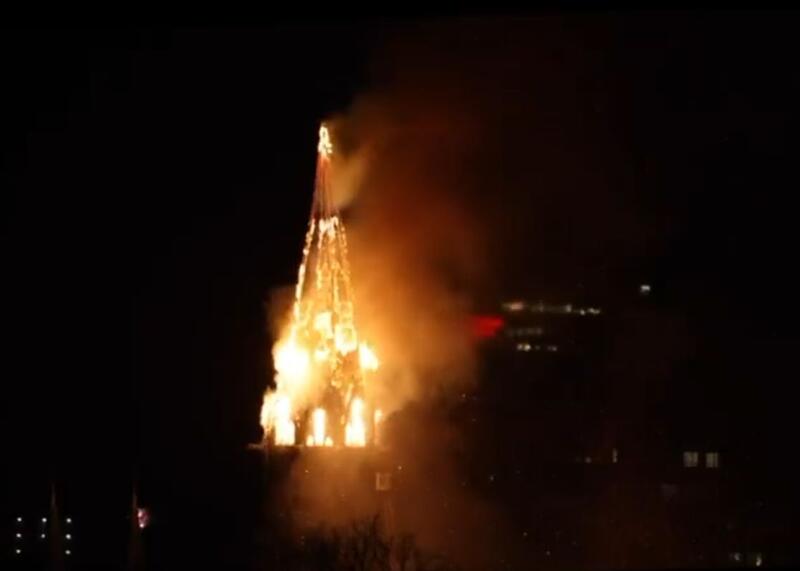 pożar kościoła w Amsterdamie