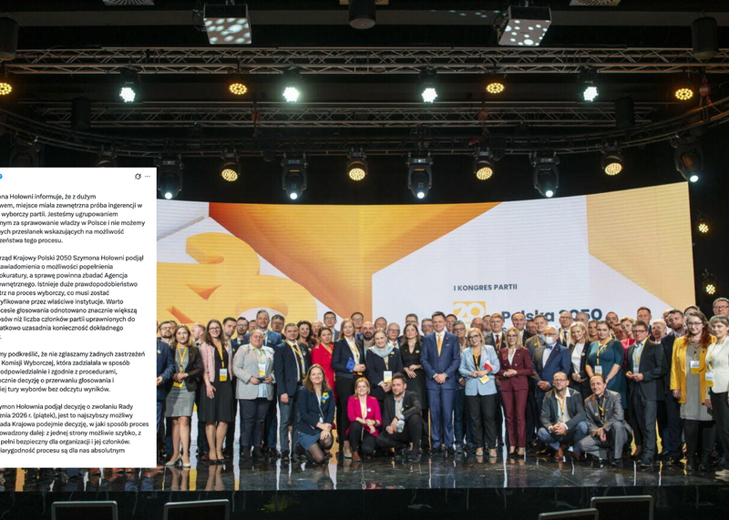 Afera w Polsce 2050 z wyborami przewodniczącego