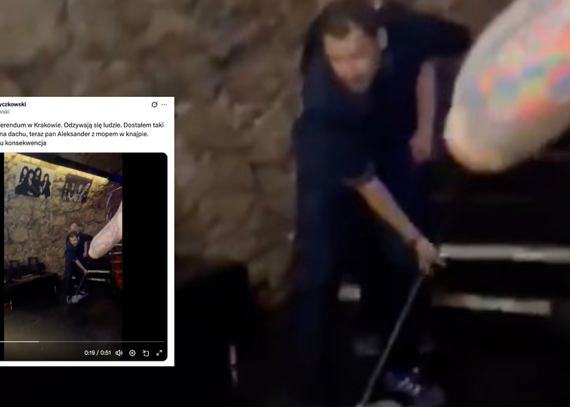 Prezydenta Krakowa z mopem w knajpie