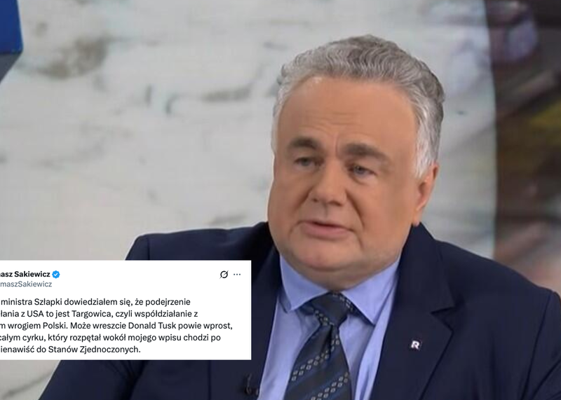 Szłapka atakuje Sakiewicza po wpisie o Wenezueli